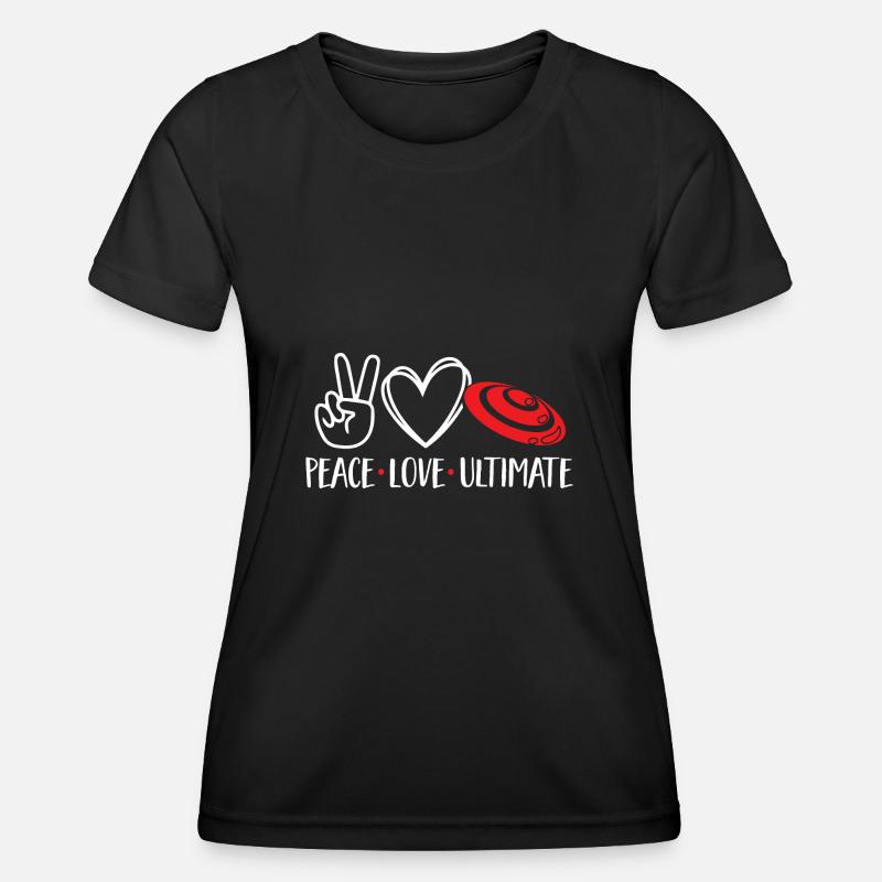 Ultimate Frisbee Throwing Disc - Women's Functional T-Shirt - black