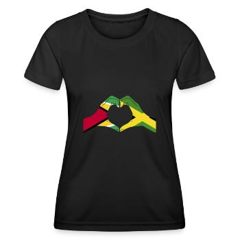 Guyana Flag Guyanais Guyanais - T-shirt sport Femme - noir - Devant - AI Model Female 172 light (172cm)