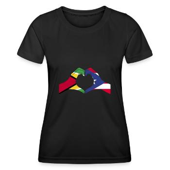 Guyana Flag Guyanais Guyanais - T-shirt sport Femme - noir - Devant - AI Model Female 172 light (172cm)