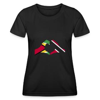 Guyana Flag Guyanais Guyanais - T-shirt sport Femme - noir - Devant - AI Model Female 172 light (172cm)