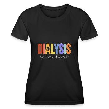 Dialyse Sekretärin Dialysefachkraft - Frauen Funktions-T-Shirt - Schwarz - Vorne - AI Model Female 172 light (172cm)