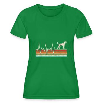 Boxer Herzschlag - Frauen Funktions-T-Shirt - Kelly Green - Vorne - AI Model Female 172 dark (172cm)