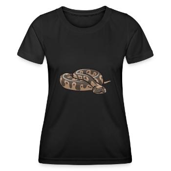 Ball Python Schlange Königspython - Frauen Funktions-T-Shirt - Schwarz - Vorne - AI Model Female 172 light (172cm)
