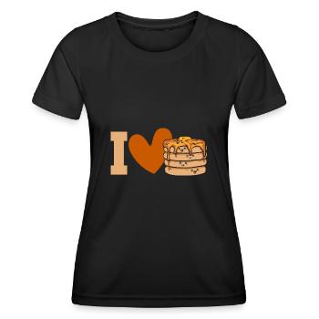 Crêpes Petit-déjeuner Crêpes - T-shirt sport Femme - noir - Devant - AI Model Female 172 light (172cm)