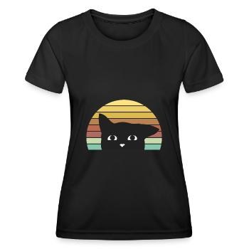 Cat - Cat - Women's Functional T-Shirt - black - Front - AI Model Female 172 light (172cm)