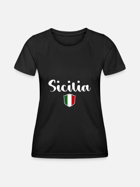 Vintage Sicilia Sicily Italy - Women's Functional T-Shirt - black