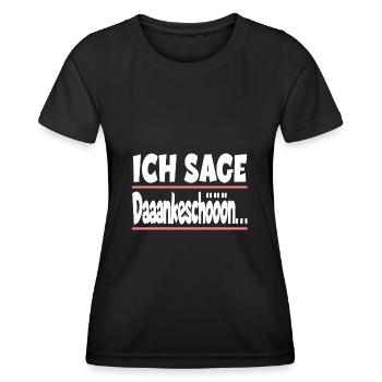 Ich sage Dankeschön für einen Kollege oder - Frauen Funktions-T-Shirt - Schwarz - Vorne - AI Model Female 172 light (172cm)