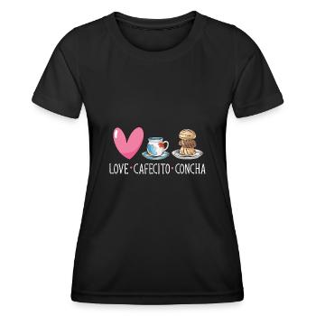 Concha Hispanique Mexicain Pan Dulce - T-shirt sport Femme - noir - Devant - AI Model Female 172 light (172cm)