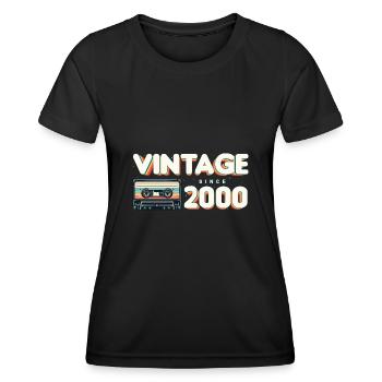 Classique et vintage 2000 Musique nostalgique amusante - T-shirt sport Femme - noir - Devant - AI Model Female 172 light (172cm)