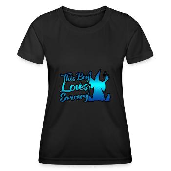 Dieser Junge liebt Zauberei - Frauen Funktions-T-Shirt - Schwarz - Vorne - AI Model Female 172 light (172cm)