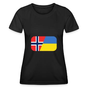 Norvège Ukraine Paix - T-shirt sport Femme - noir - Devant - AI Model Female 172 light (172cm)
