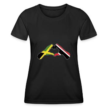 Drapeau de Trinité-et-Tobago - T-shirt sport Femme - noir - Devant - AI Model Female 172 light (172cm)