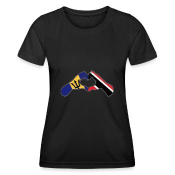 Drapeau de Trinité-et-Tobago - T-shirt sport Femme - noir - Devant - AI Model Female 172 light (172cm)