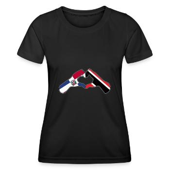 Trinidad and Tobago flag - Women's Functional T-Shirt - black - Front - AI Model Female 172 light (172cm)