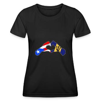 Drapeau de la Barbade Bayan barbadien - T-shirt sport Femme - noir - Devant - AI Model Female 172 light (172cm)