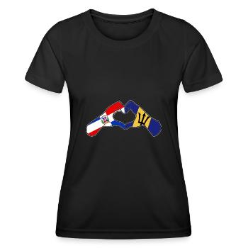Drapeau de la Barbade Bayan barbadien - T-shirt sport Femme - noir - Devant - AI Model Female 172 light (172cm)