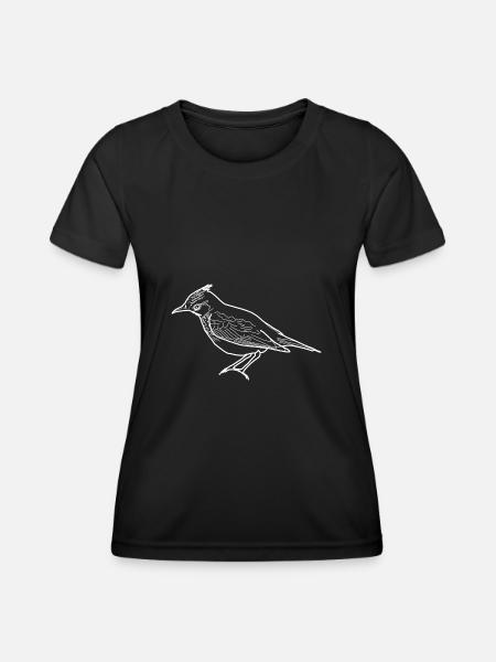 Alouette linéaire - T-shirt sport Femme - noir