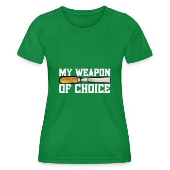 Woodworking carving carpenter - Women's Functional T-Shirt - kelly green - Front - AI Model Female 172 dark (172cm)