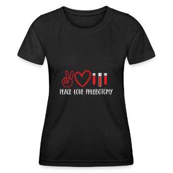 Phlebotomy Blood Draw Blood Nurse - Women's Functional T-Shirt - black - Front - AI Model Female 172 light (172cm)