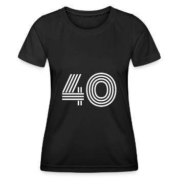 40 - T-shirt sport Femme - noir - Devant - AI Model Female 172 light (172cm)