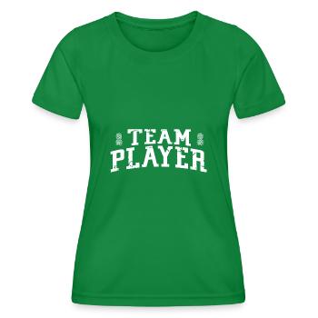 Lustiger Swinger Upside Down Ananas - Teamplayer - Frauen Funktions-T-Shirt - Kelly Green - Vorne - AI Model Female 172 dark (172cm)