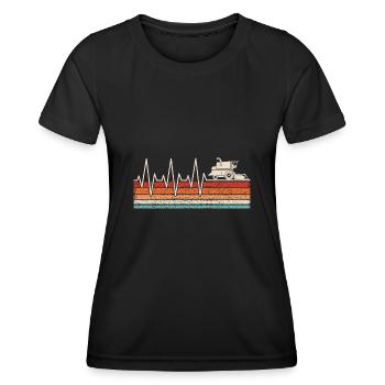 Combiner Heartbeat - T-shirt sport Femme - noir - Devant - AI Model Female 172 light (172cm)