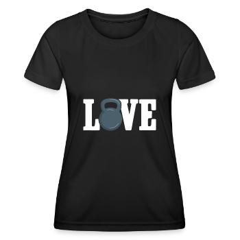 Kettlebell Workout Entraînement de fitness - T-shirt sport Femme - noir - Devant - AI Model Female 172 light (172cm)