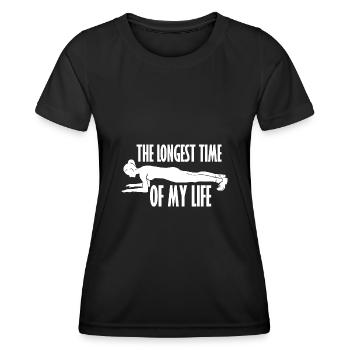 Planking - Abs Workout Cardio Funny - Gym - Frauen Funktions-T-Shirt - Schwarz - Vorne - AI Model Female 172 light (172cm)