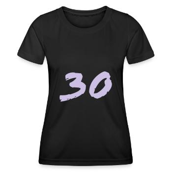30e anniversaire 30 ans - T-shirt sport Femme - noir - Devant - AI Model Female 172 light (172cm)