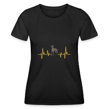 Italienischer Windspiel Windhund Hunde - Frauen Funktions-T-Shirt - Schwarz - Vorne - AI Model Female 172 light (172cm)