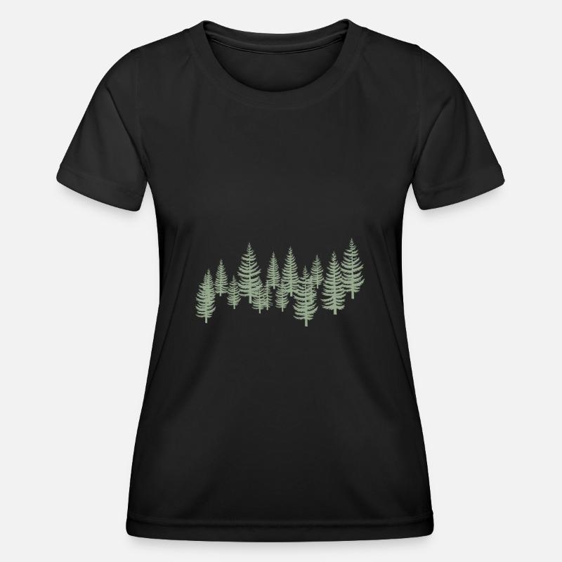 Tree Trees - Forest - Women's Functional T-Shirt - black