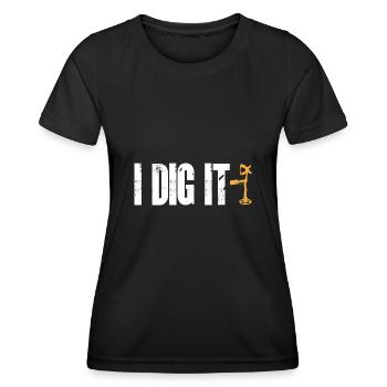 Détecteur de métaux Détection de métaux Chasse au trésor - T-shirt sport Femme - noir - Devant - AI Model Female 172 light (172cm)