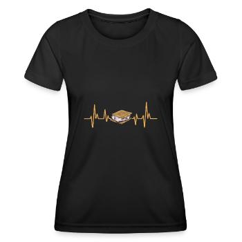 S'more Campfire Marshmallow Camping - T-shirt sport Femme - noir - Devant - AI Model Female 172 light (172cm)