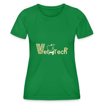 Funny Vet Tech - Women's Functional T-Shirt - kelly green - Front - AI Model Female 172 dark (172cm)