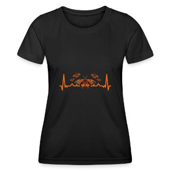 Monarque papillon monarque américain papillon monarque - T-shirt sport Femme - noir - Devant - AI Model Female 172 light (172cm)