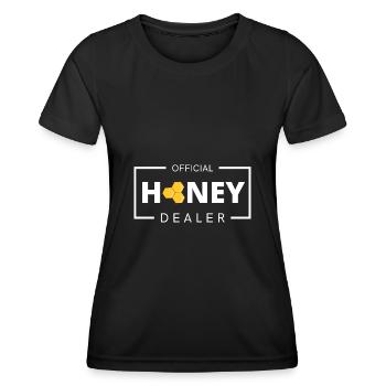 Abeilles miel Apiculture bonheur abeille Apiculteur - T-shirt sport Femme - noir - Devant - AI Model Female 172 light (172cm)