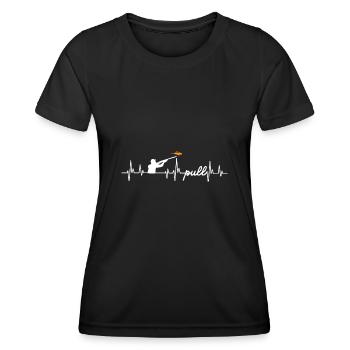Trapschießen Skeet Tontaubenschießen - Frauen Funktions-T-Shirt - Schwarz - Vorne - AI Model Female 172 light (172cm)