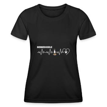 Chien Bernedoodle - T-shirt sport Femme - noir - Devant - AI Model Female 172 light (172cm)