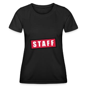 staff - T-shirt sport Femme - noir - Devant - AI Model Female 172 light (172cm)