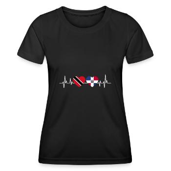 Drapeau de Trinité-et-Tobago - T-shirt sport Femme - noir - Devant - AI Model Female 172 light (172cm)