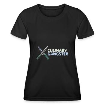 Gangster culinaire Cuisine - T-shirt sport Femme - noir - Devant - AI Model Female 172 light (172cm)