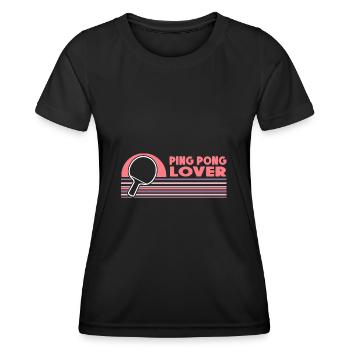Ping Pong Lover Tischtennisspieler Geschenk - Frauen Funktions-T-Shirt - Schwarz - Vorne - AI Model Female 172 light (172cm)