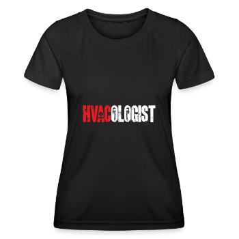 Chauffage, Climatisation, Ventilation, Technicien - T-shirt sport Femme - noir - Devant - AI Model Female 172 light (172cm)