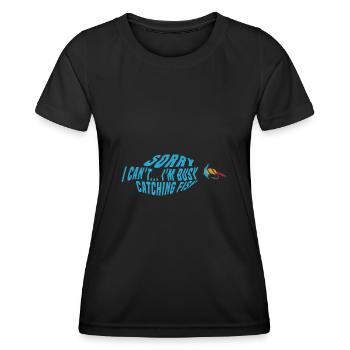 Das ironische Sprichwort Fliegenfischen - Frauen Funktions-T-Shirt - Schwarz - Vorne - AI Model Female 172 light (172cm)