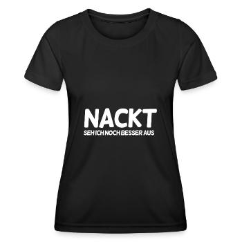 Lustiger Spruch - Frauen Funktions-T-Shirt - Schwarz - Vorne - AI Model Female 172 light (172cm)