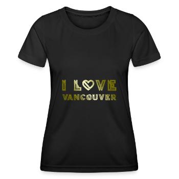 J’aime Vancouver - T-shirt sport Femme - noir - Devant - AI Model Female 172 light (172cm)