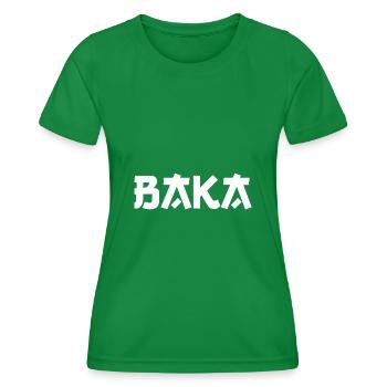 Baka Anime Japanese - Women's Functional T-Shirt - kelly green - Front - AI Model Female 172 dark (172cm)