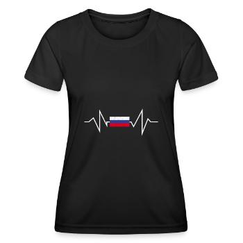Russie - T-shirt sport Femme - noir - Devant - AI Model Female 172 light (172cm)
