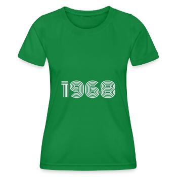 1968 - Frauen Funktions-T-Shirt - Kelly Green - Vorne - AI Model Female 172 dark (172cm)