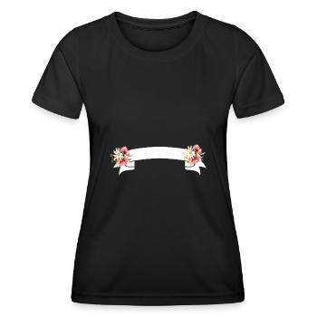 Fleurs Banner - T-shirt sport Femme - noir - Devant - AI Model Female 172 light (172cm)